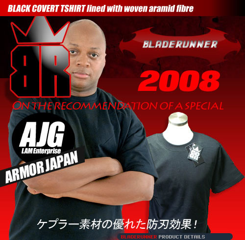 防刃 ケブラー 半袖Tシャツ BLADE RUNNER【切創力:6.9N】