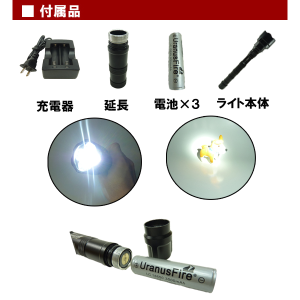 フラッシュライト　付属品