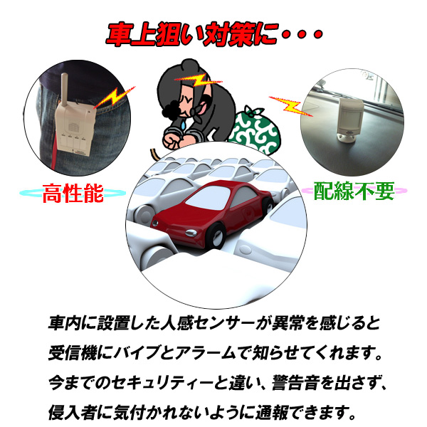 車上狙い対策　通報器