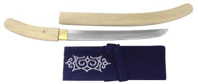 画像1: 尾形刀剣 AN-2 蝦夷刀(アイヌ刀) 白鞘