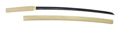 画像1: 尾形刀剣 日本刀 OG-51/B 白鞘 黒刀身 大刀