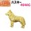 画像1: コレクションピン ハスキー 464AG シベリアンハスキー 24K ゴールドメッキ (約4.2×1.7cm)ピンズ バッチ スズ ピューター ピンバッジ (1)