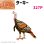 画像1: コレクションピン ターキー 327P ハンドペイント シチメンチョウ 七面鳥 ピンズ バッチ スズ ピューター ピンバッジ (1)