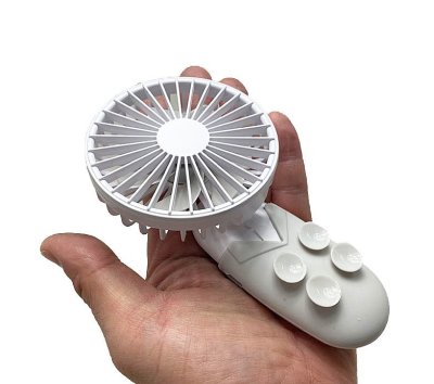 画像1: 携帯用 扇風機 ミニ 吸盤付き ハンディー扇風機 ファン コンパクト扇風機