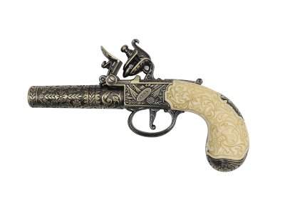 画像2: DENIX デニックス 1098/L ポケット ピストル ゴールド イギリス 1795年 レプリカ 銃 モデルガン