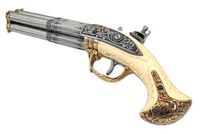 画像4: DENIX デニックス 1310 フリントロック 4バレル レプリカ 銃