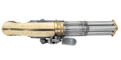 画像5: DENIX デニックス 1310 フリントロック 4バレル レプリカ 銃