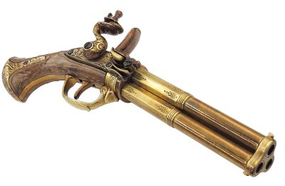 画像3: DENIX デニックス 5309 フリントロック 3バレル レプリカ 銃