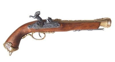 画像1: DENIX デニックス 1104/L イタリアン フリントロック ゴールド 18世紀 レプリカ 銃