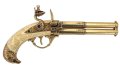 DENIX デニックス 1305 フリントロック 2バレル ゴールド レプリカ 銃