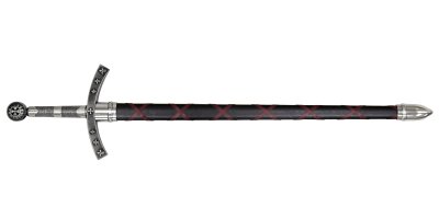 画像1: DENIX デニックス 4188/NQ ペインズ ソード シルバー/ブラック ファースト 十字軍 模造刀 レプリカ 剣 刀 ソード ロング