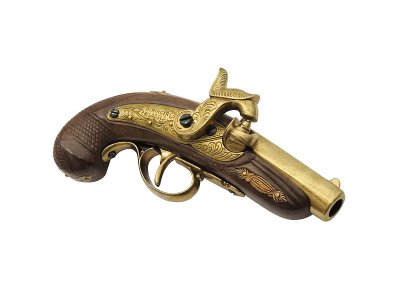画像3: DENIX デニックス 5315 デリンジャー ゴールド ピストル フィラデルフィア 1862年 レプリカ 銃 モデルガン