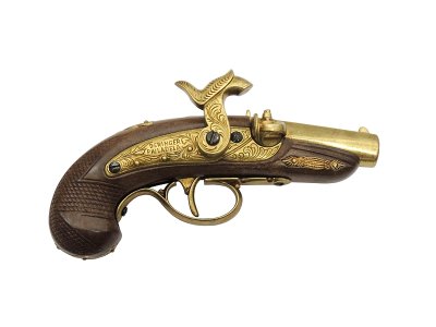 画像1: DENIX デニックス 5315 デリンジャー ゴールド ピストル フィラデルフィア 1862年 レプリカ 銃 モデルガン