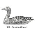 ピンバッジ カナダガン 311 ガン カモ 鴨 かも canada goose ピンズ バッチ スズ シルバー ピューター ブローチ バッジ バッヂ【ゆうパケット発送可】