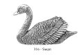 ピンバッジ ハクチョウ 316 白鳥 swan スワン ピンズ バッチ スズ シルバー ピューター ブローチ バッジ バッヂ