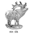 ピンバッジ エルク 404 elk シカ 鹿 アメリカアカシカ ピンズ バッチ スズ シルバー ピューター ブローチ バッジ バッヂ【ゆうパケット発送可】