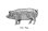 画像1: ピンバッジ ピッグ 446 pig ぶた 豚 ブタ ピンズ バッチ スズ シルバー ピューター ブローチ バッジ バッヂ【ゆうパケット発送可】 (1)