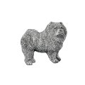 ピンバッジ チャウ 464 Chow Chow チャウ チャウ 犬 ピンズ バッチ スズ シルバー ピューター ブローチ バッジ バッヂ
