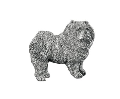 画像1: ピンバッジ チャウ 464 Chow Chow チャウ チャウ 犬 ピンズ バッチ スズ シルバー ピューター ブローチ バッジ バッヂ