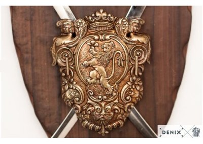 画像2: DENIX デニックス 578 サーベル&盾 ディスプレイ 模造刀 レプリカ 剣 刀 ソード ミニ ペーパーナイフ