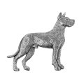 ピンバッジ グレートデーン 463B 犬 ピンズ バッチ スズ シルバー ピューター ブローチ バッジ バッヂ