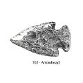 ピンバッジ アローヘッド 702 矢 arrowhead 矢じり ピンズ バッチ スズ シルバー ピューター ブローチ バッジ バッヂ