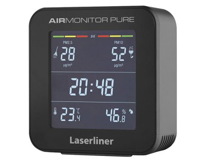 画像1: Laserliner エアーモニターピュア PM2.5モニター PM2.5 PM10 粒子状物質 湿度 温度 時計 測定器