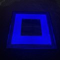 埋め込み式 ソーラー LEDライト 防水 強化ガラス 遊歩道　【ブルー】