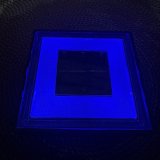 埋め込み式 ソーラー LEDライト 防水 強化ガラス 遊歩道　【ブルー】