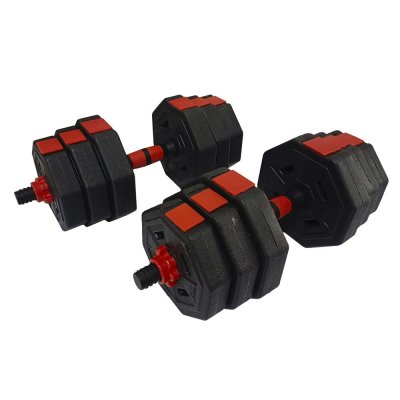 画像1: バーベルにもなるダンベル 10kg × 2個セット【メーカー直送品】