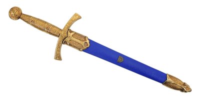 画像1: DENIX デニックス 4205 メディーバルダガー ゴールド/ブルー 37.8cm  レプリカ 剣 刀 ソード 