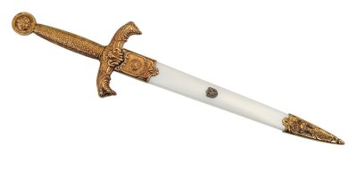 画像1: DENIX デニックス 4207 アーサー王ダガー ゴールド/ホワイト 40.6cm レプリカ 剣 刀 ソード 