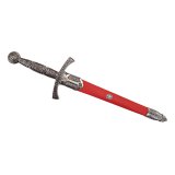 DENIX デニックス 4206 メディーバルダガー シルバー/レッド 37.8cm  レプリカ 剣 刀 ソード 