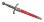 画像1: DENIX デニックス 4206 メディーバルダガー シルバー/レッド 37.8cm  レプリカ 剣 刀 ソード  (1)
