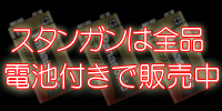 スタンガンはすべて電池付きです