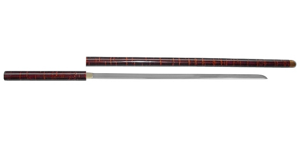 模造刀 仕込み杖 尾形刀剣 ZT-55 座頭市 仕込み杖 楕円桜皮巻 100cm