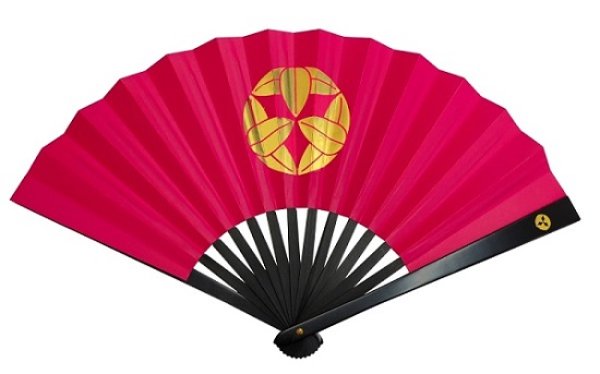 画像1: 尾形刀剣 TS-竹中  鉄扇8寸/竹中半兵衛(全長24cm 金家紋入、扇子袋、箱入) (1)