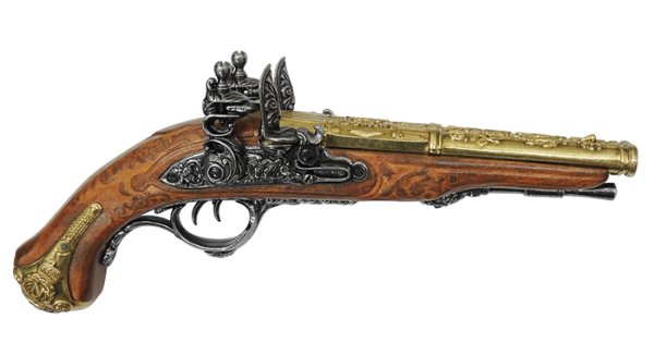 画像1: DENIX デニックス 1026 ダブルバレル フリントロック フランス 1806年 レプリカ 銃 (1)
