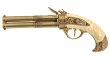 画像2: DENIX デニックス 1305 フリントロック 2バレル ゴールド レプリカ 銃 (2)