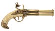 画像1: DENIX デニックス 1305 フリントロック 2バレル ゴールド レプリカ 銃 (1)