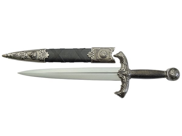 画像2: DENIX デニックス 4139/NQ アーサー王 ダガー ザ エクスキャリバー シルバー 模造刀 レプリカ キングアーサー 剣 刀 ソード (2)