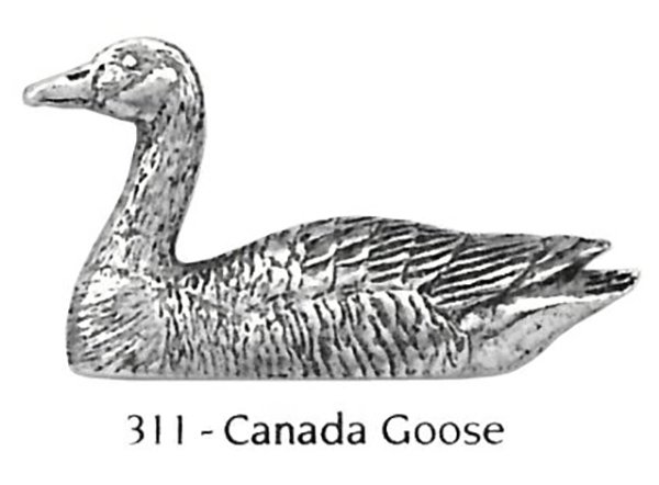 画像1: ピンバッジ カナダガン 311 ガン カモ 鴨 かも canada goose ピンズ バッチ スズ シルバー ピューター ブローチ バッジ バッヂ (1)