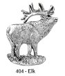 画像1: ピンバッジ エルク 404 elk シカ 鹿 アメリカアカシカ ピンズ バッチ スズ シルバー ピューター ブローチ バッジ バッヂ (1)