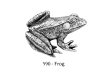 画像1: ピンバッジ カエル 590 かえる 蛙 frog ピンズ バッチ スズ シルバー ピューター ブローチ バッジ バッヂ【ゆうパケット発送可】 (1)