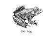 画像1: ピンバッジ カエル 590 かえる 蛙 frog ピンズ バッチ スズ シルバー ピューター ブローチ バッジ バッヂ (1)