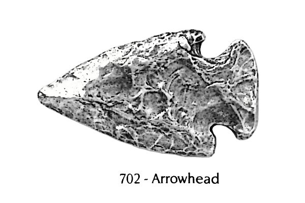 画像1: ピンバッジ アローヘッド 702 矢 arrowhead 矢じり ピンズ バッチ スズ シルバー ピューター ブローチ バッジ バッヂ (1)