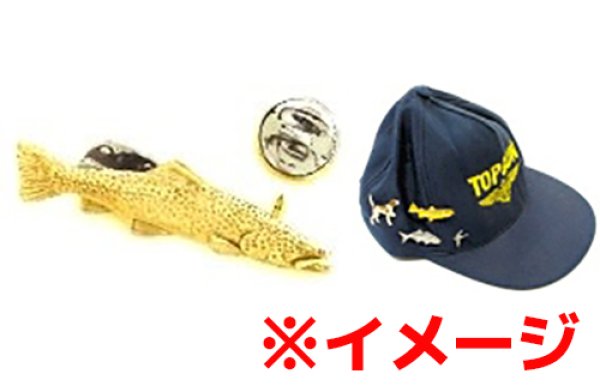 画像2: ピンバッジ マグロ 202G 24K ゴールドメッキ ピンズ バッチ ブローチ 鮪 ツナ (2)
