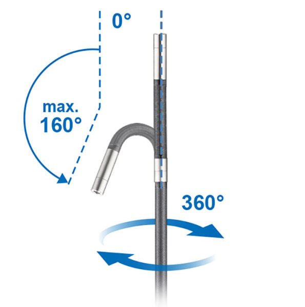 画像3: Laserliner ファイバースコープ 先端可動式 工業用内視鏡 ビデオインスペクター3D(2m) 4倍ズーム 完全防水 ケーブル (3)