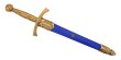 画像1: DENIX デニックス 4205 メディーバルダガー ゴールド/ブルー 37.8cm  レプリカ 剣 刀 ソード  (1)
