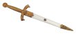画像1: DENIX デニックス 4207 アーサー王ダガー ゴールド/ホワイト 40.6cm レプリカ 剣 刀 ソード  (1)
